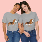 Dog Mom T‑Shirt — Cute Basset Hound I Love My Dog Mom Tee