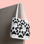 Dalmatian Paw Print Tote Bag — Dog Bones & Paw Pattern AOP Tote