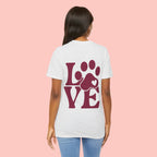 Dog Paw "LOVE" Tee - Pet Lover Graphic T-Shirt