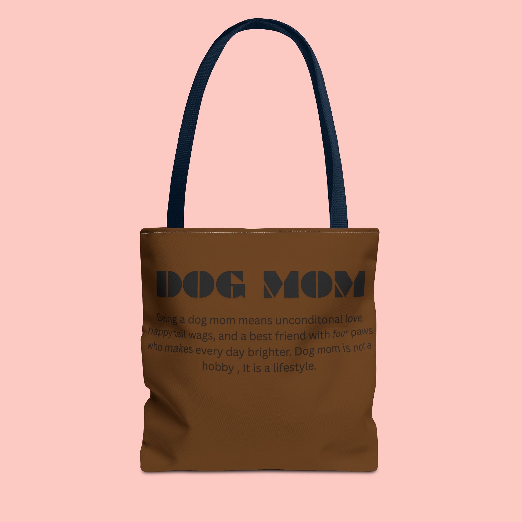 Dog Mom Tote Bag - 'Dog Mom' Printed Canvas Carryall, Gift for Dog Lovers