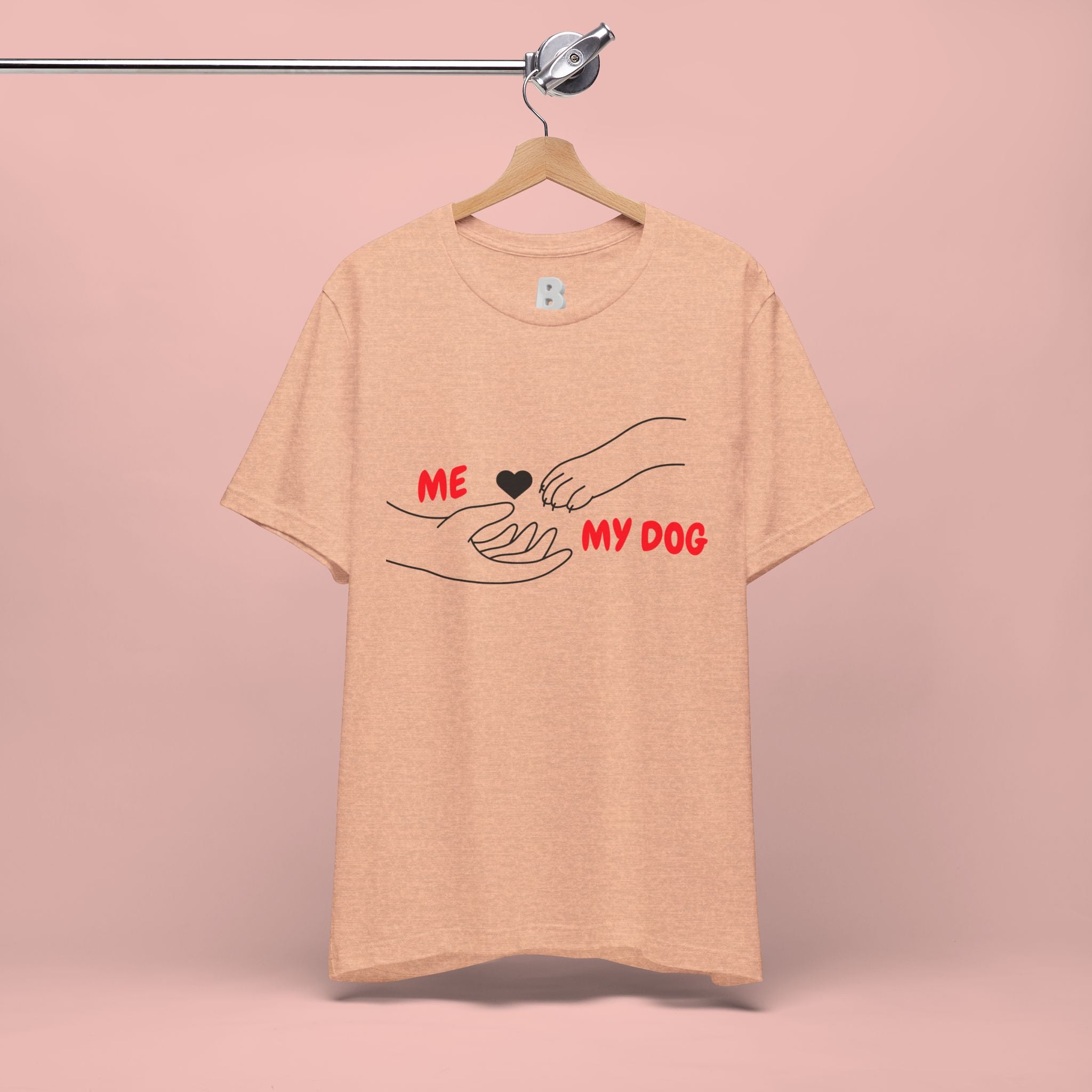 T-Shirt — "Me  My Dog" Minimalist Paw & Hand Illustration