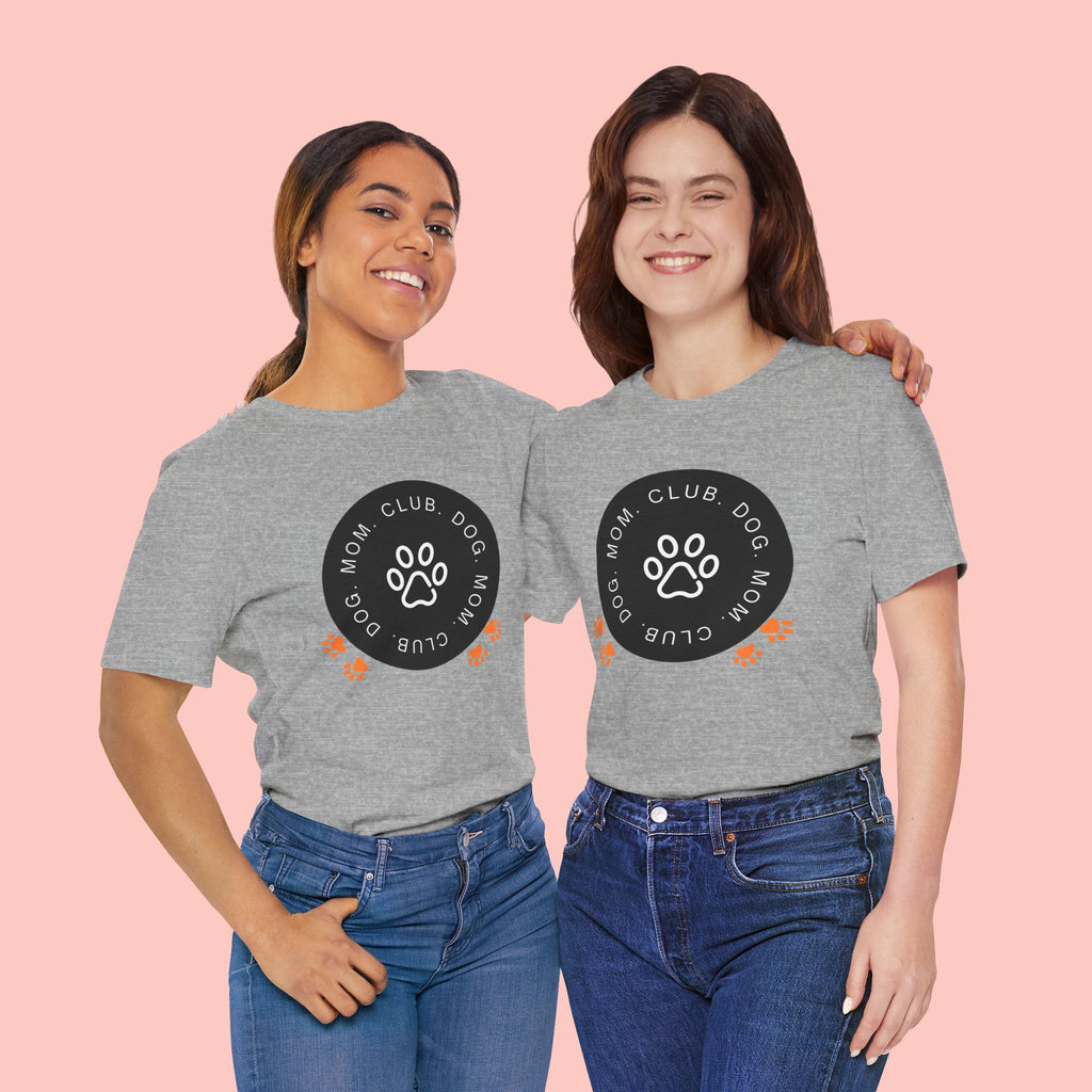 Dog Mom Club T-Shirt — Paw Print Graphic Tee for Pet Lovers