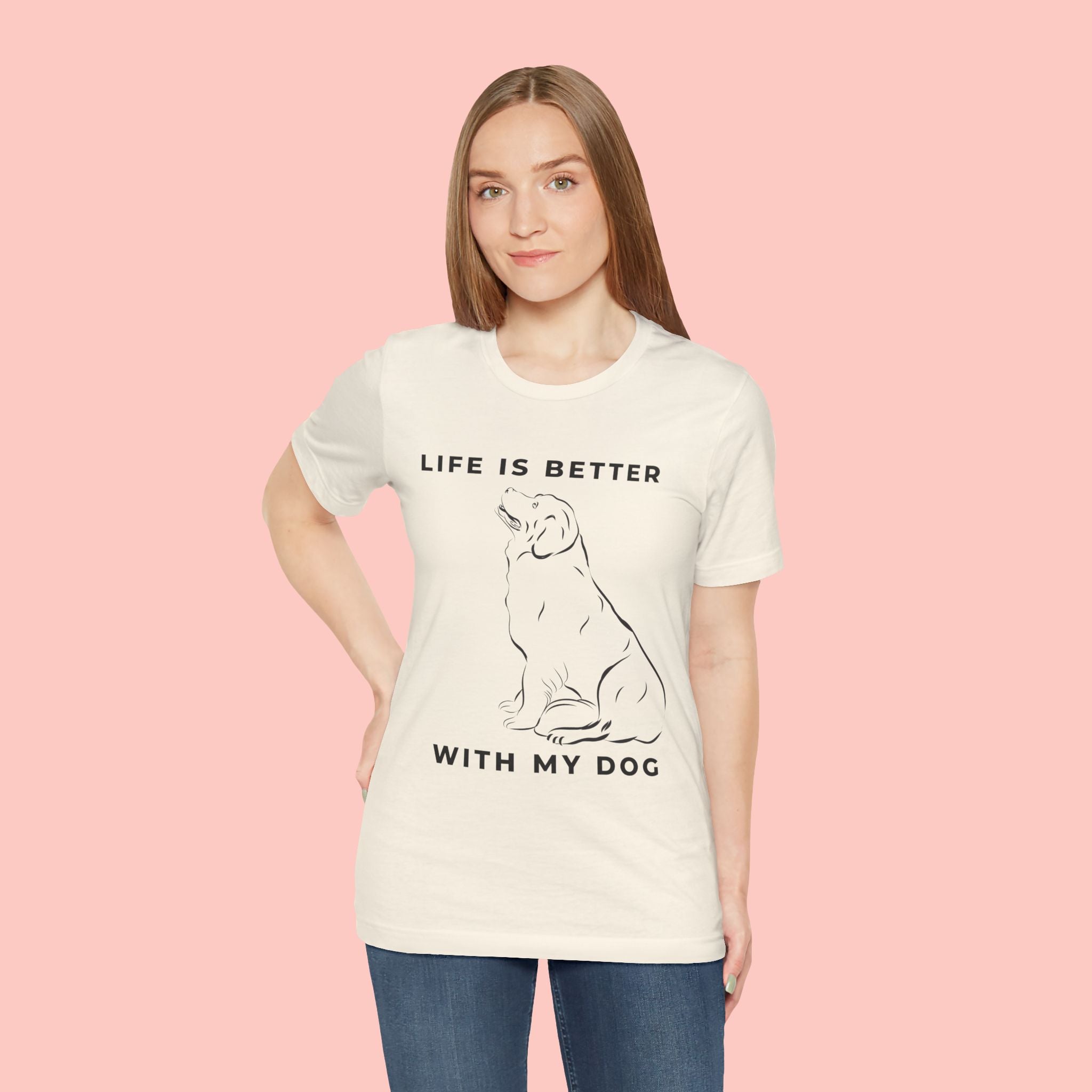 Dog Lover T-Shirt – “Life Is Better With My Dog” Graphic Tee
