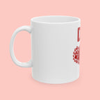 Dog Mom Ceramic Mug – Heart & Paw Print Coffee Cup (11oz/15oz)