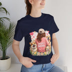 Dog Mom T-Shirt - Cute Woman with Dogs Graphic Tee