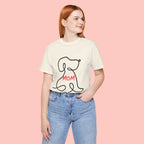 Mom Dog T-Shirt — Minimal Line Art Puppy Tee for Dog Moms, Mother's Day Gift