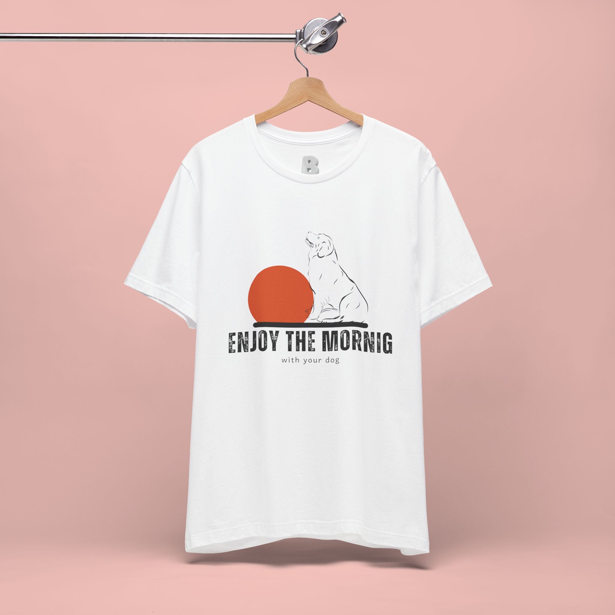 Enjoy the Morning Dog T-Shirt — Graphic Sunrise Pet Lover Tee