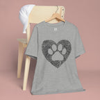 Fingerprint Heart Paw T-Shirt — Dog Paw Love Tee