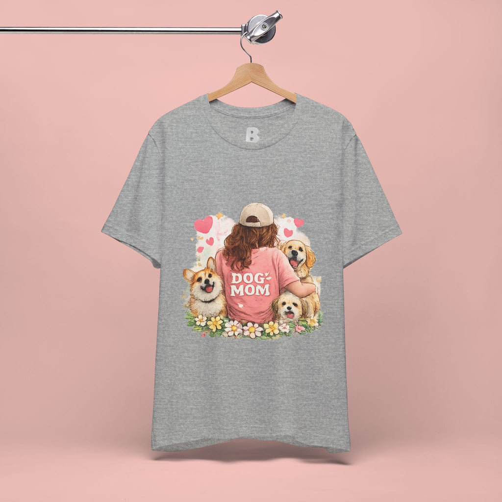 Dog Mom T-Shirt - Cute Woman with Dogs Graphic Tee