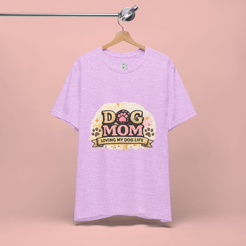 Dog Mom T-Shirt – "Loving My Dog Life" Cute Paw Print Tee for Pet Moms