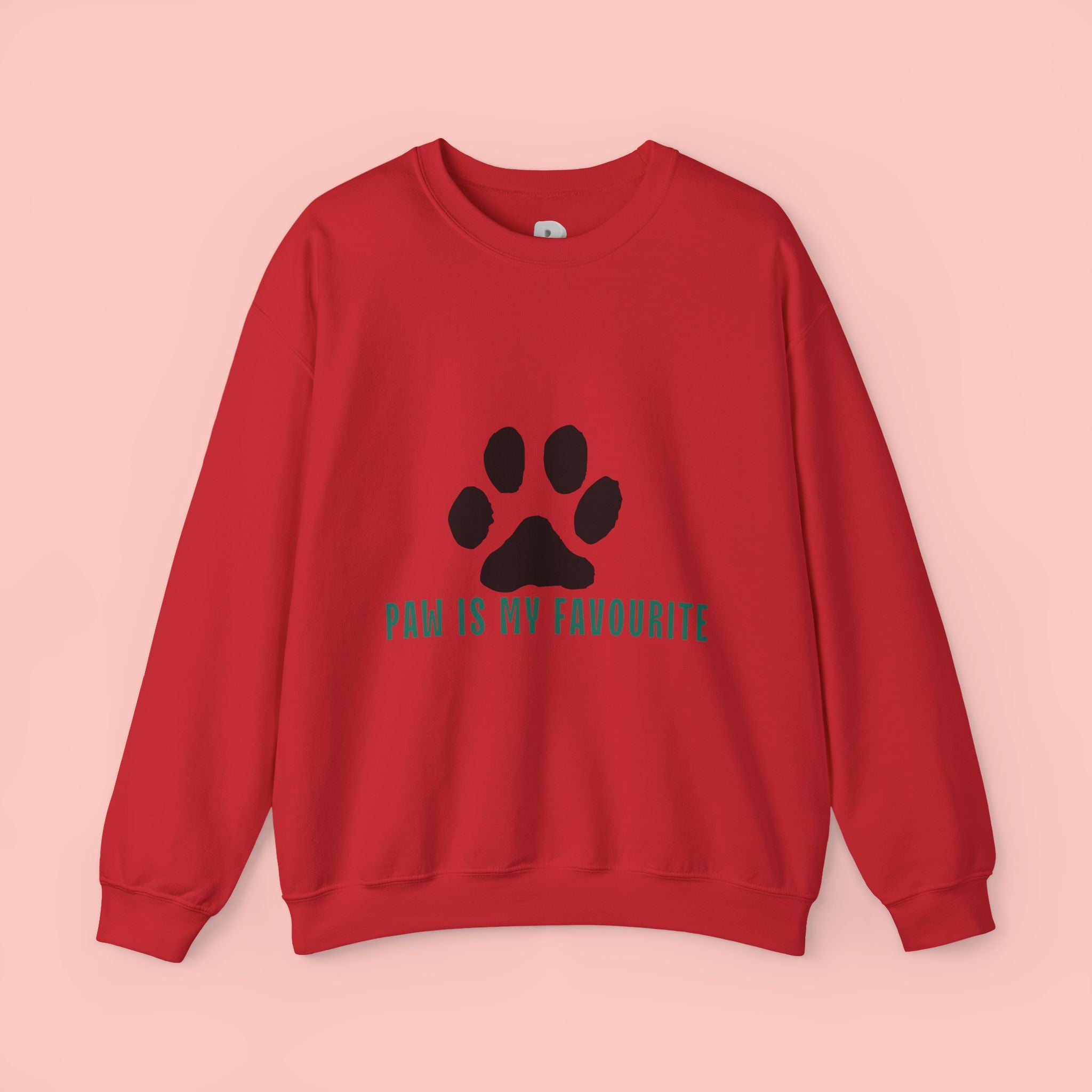 Paw Is My Favourite Sweatshirt – Cute Paw Print Crewneck for Dog & Cat Lovers