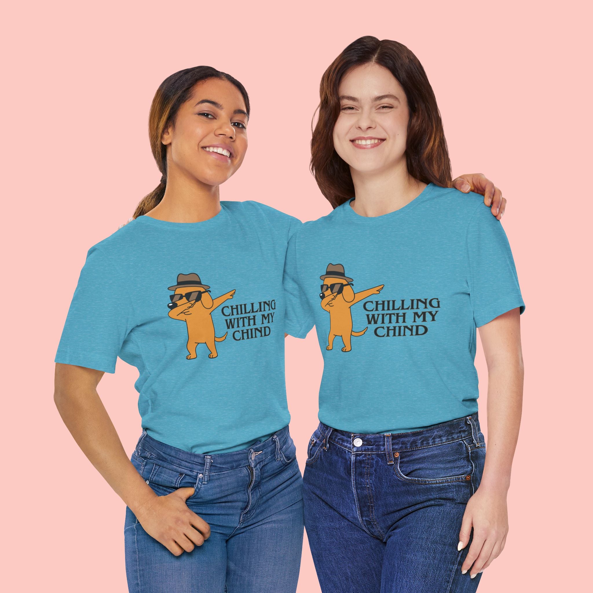 Chilling With My Chind T-Shirt — Funny Dabbing Cat Graphic Tee