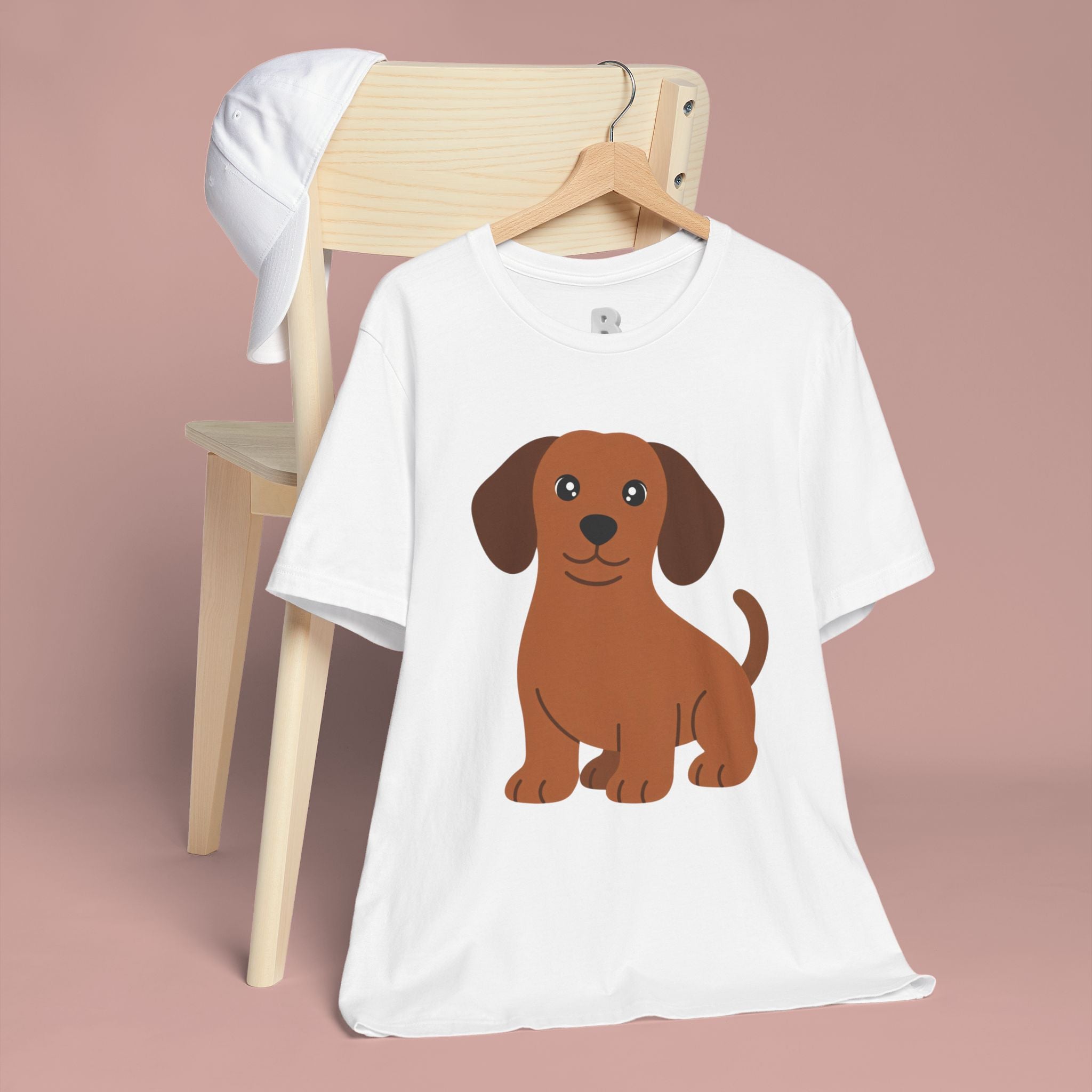 Dachshund Puppy Graphic T-Shirt — Cute Brown Dog Tee
