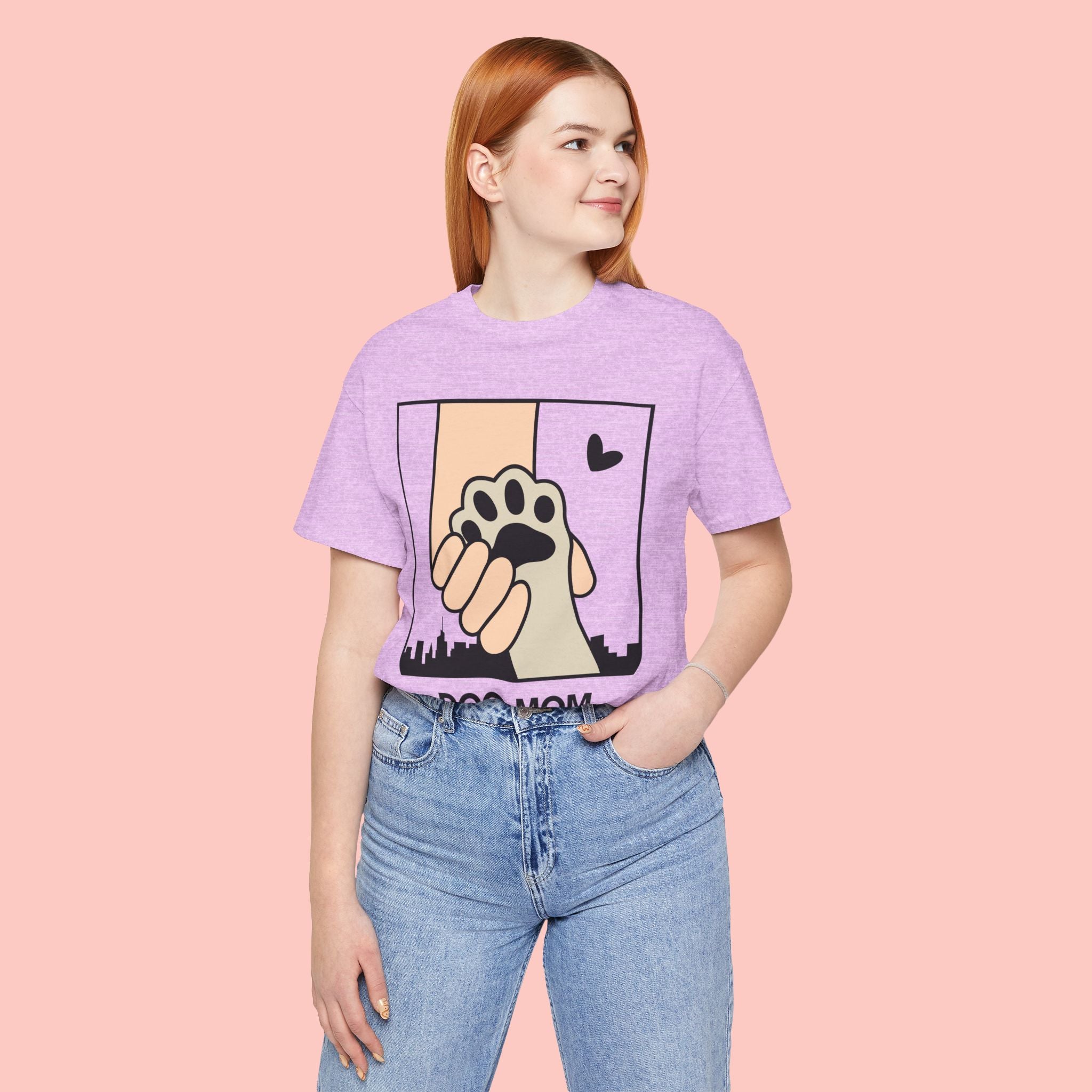Dog Mom T-Shirt — "Love Your Dog Like a Mom" Paw Print Graphic