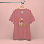 Mommy’s Dachshund Tee – Cute Dog with Rose “For Mom” Shirt