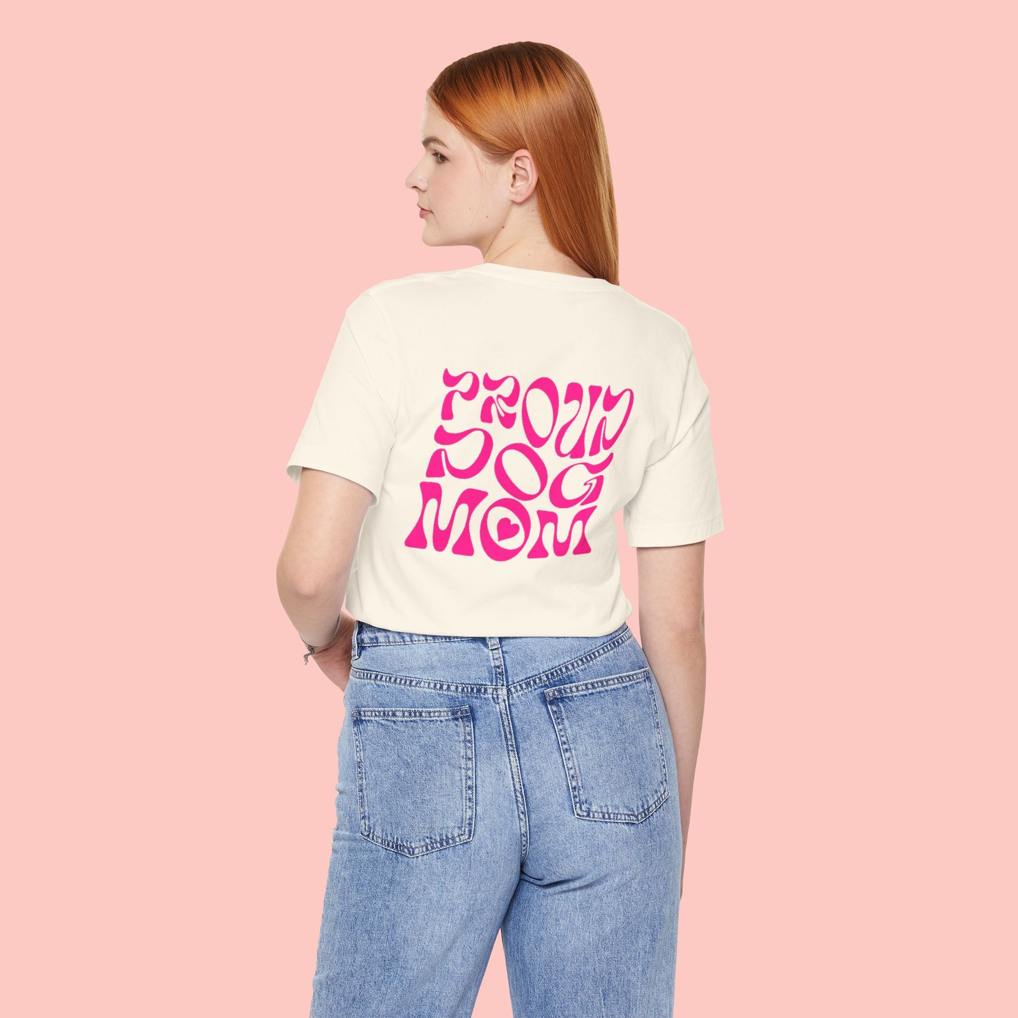 Proud Dog Mom T-Shirt — Retro Pink Graphic Tee for Pet Lovers
