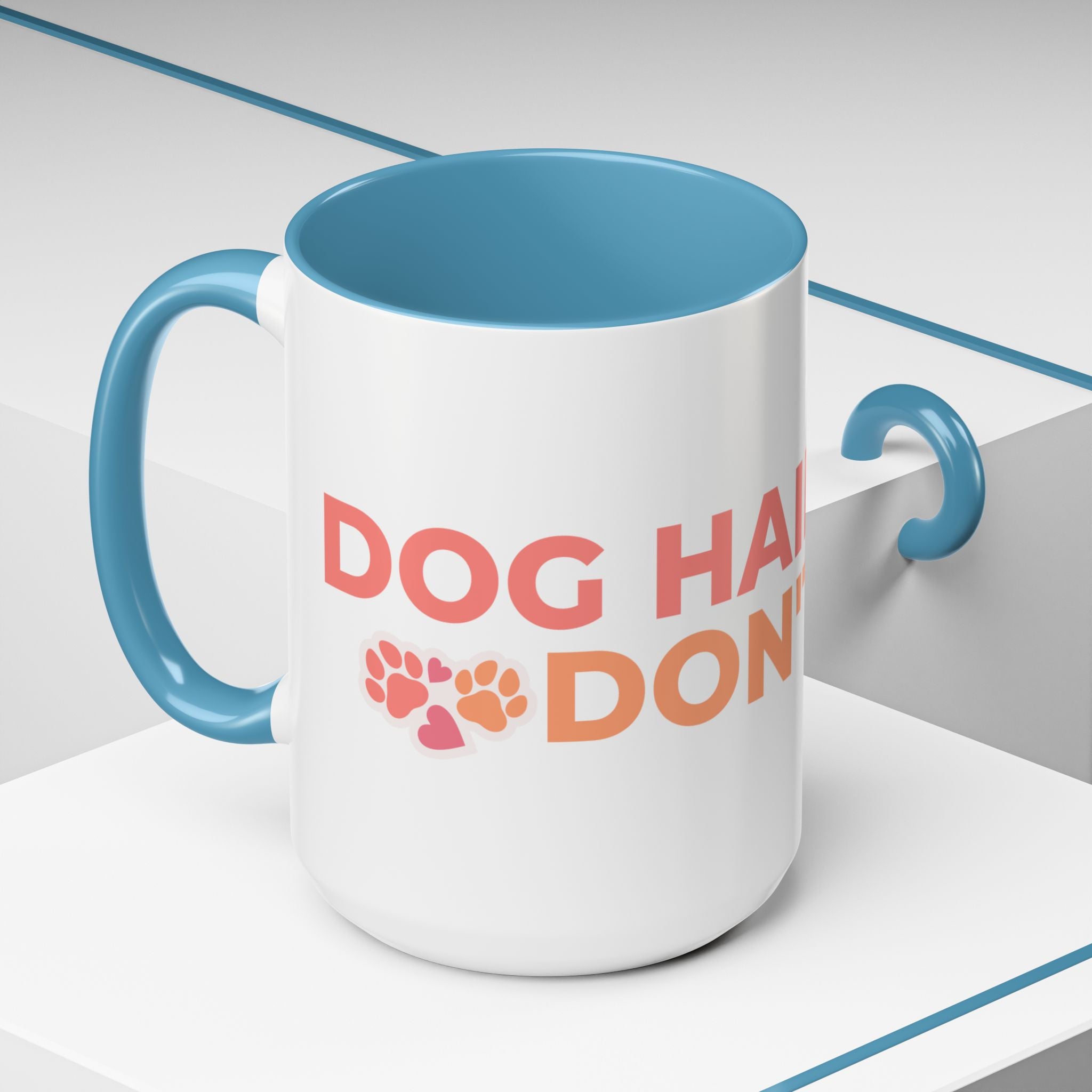 Accent Coffee Mug - "Growing Hair I Don't Care" Floral Script Coffee Mug