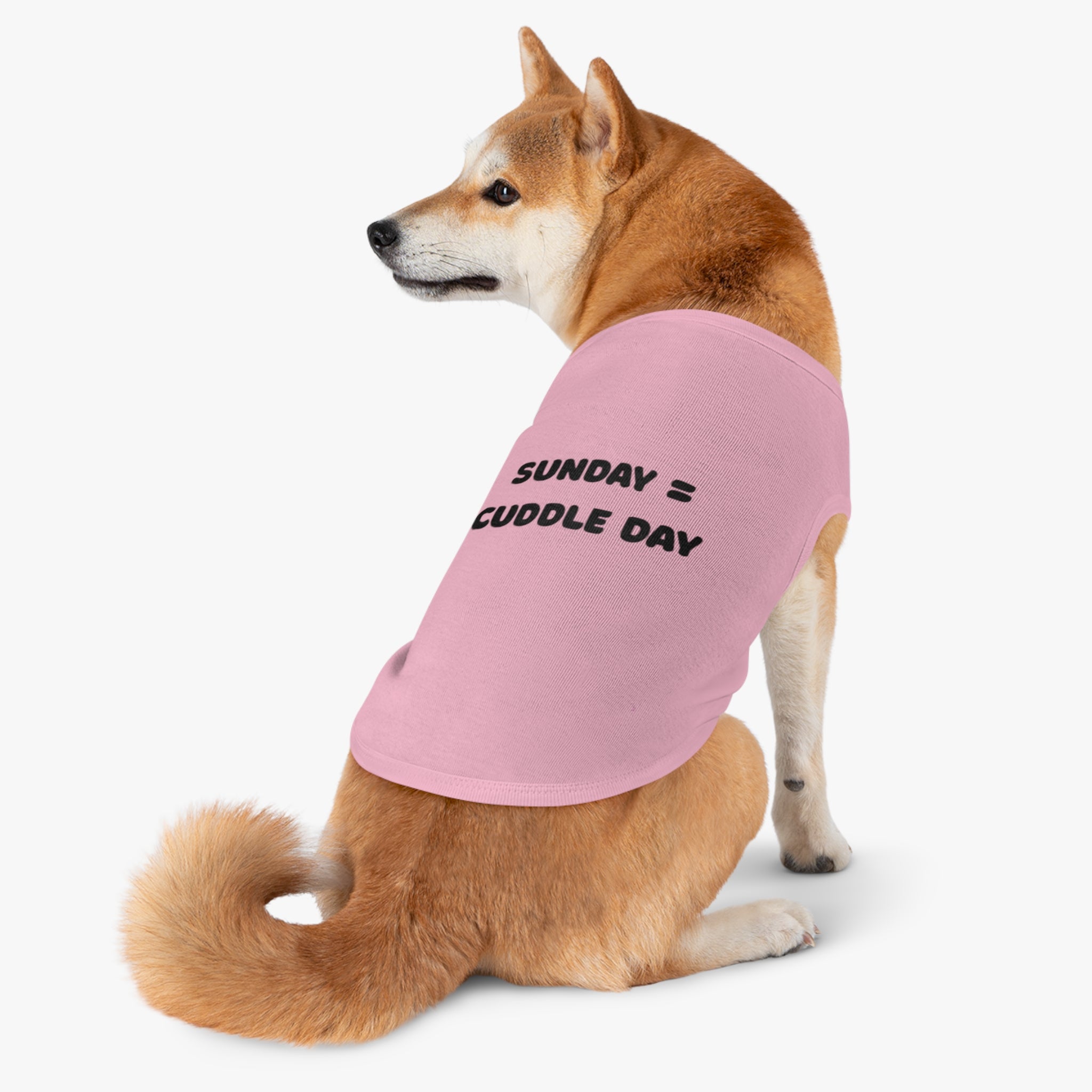 Pet Tank Top – "Sunday = Cuddle Day" Cozy Dog & Cat Tee