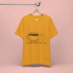 Coffee With My Dog T‑Shirt — Cute Minimalist Dog & Coffee Tee