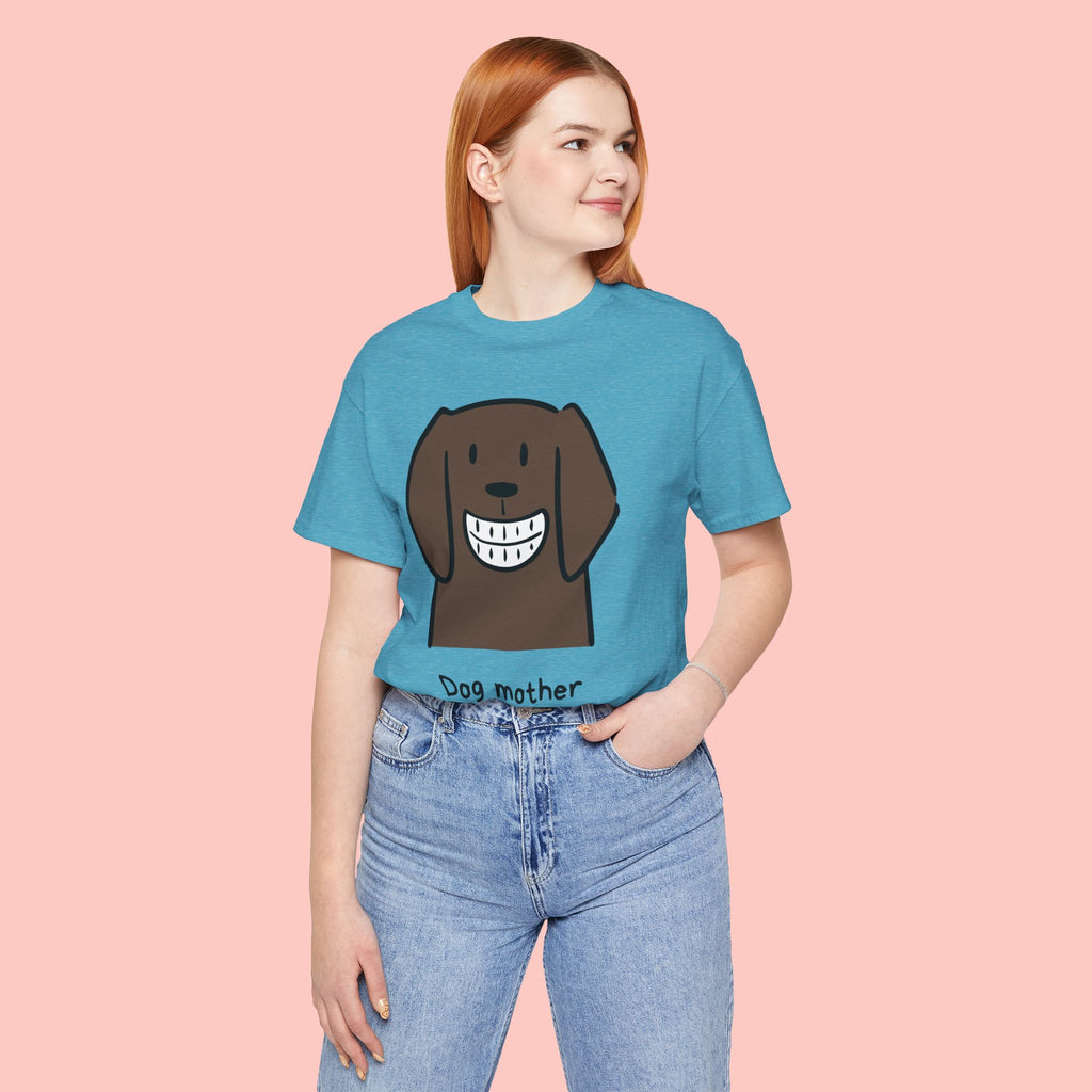 Dog Mother Wine Lover T-Shirt — Cute Cartoon Dog Graphic Tee