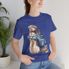 Cuddles Over Everything Tee — Boy Hugging Dog Animal Lover T-Shirt