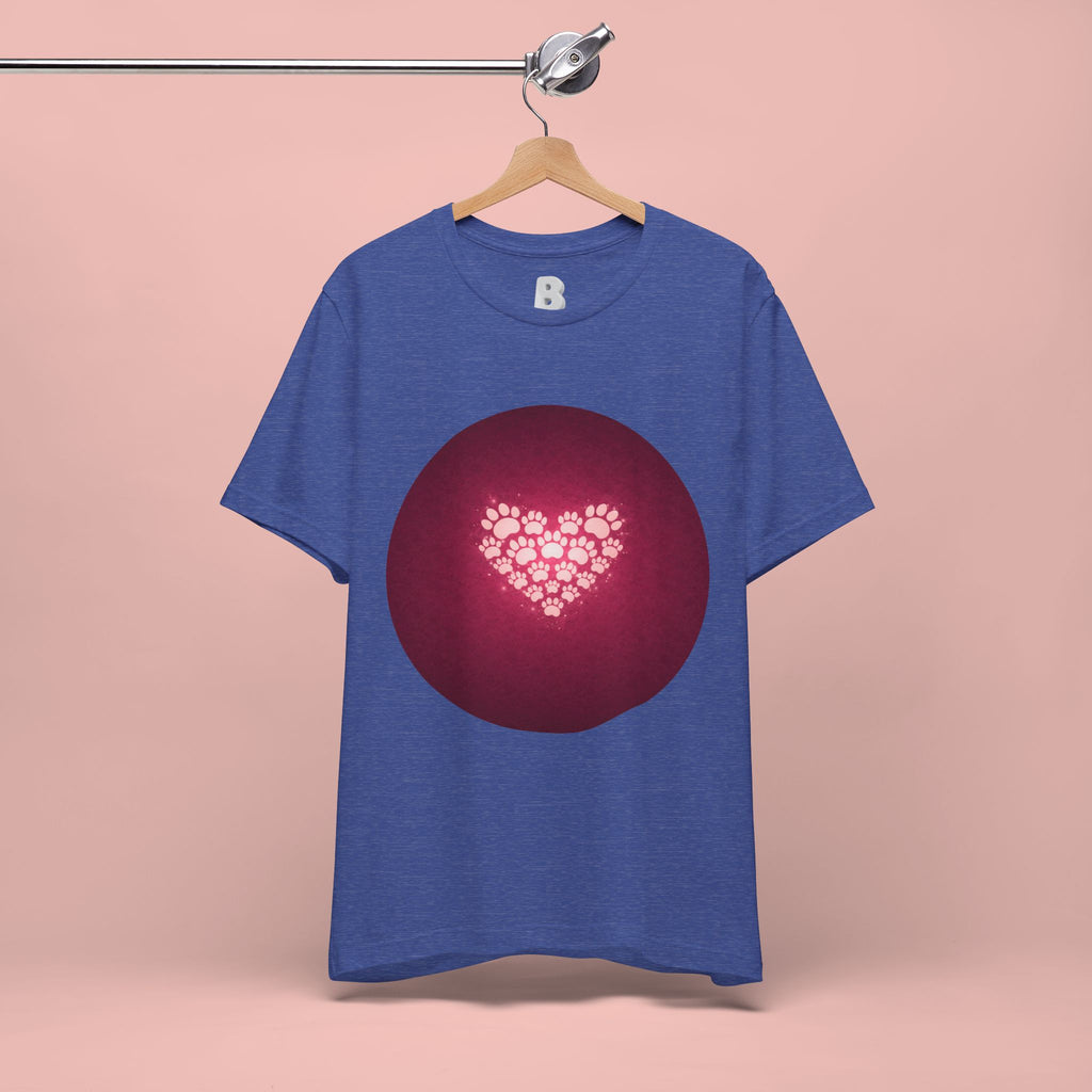 Paw Print Heart T‑Shirt — Cute Pet Lover Tee