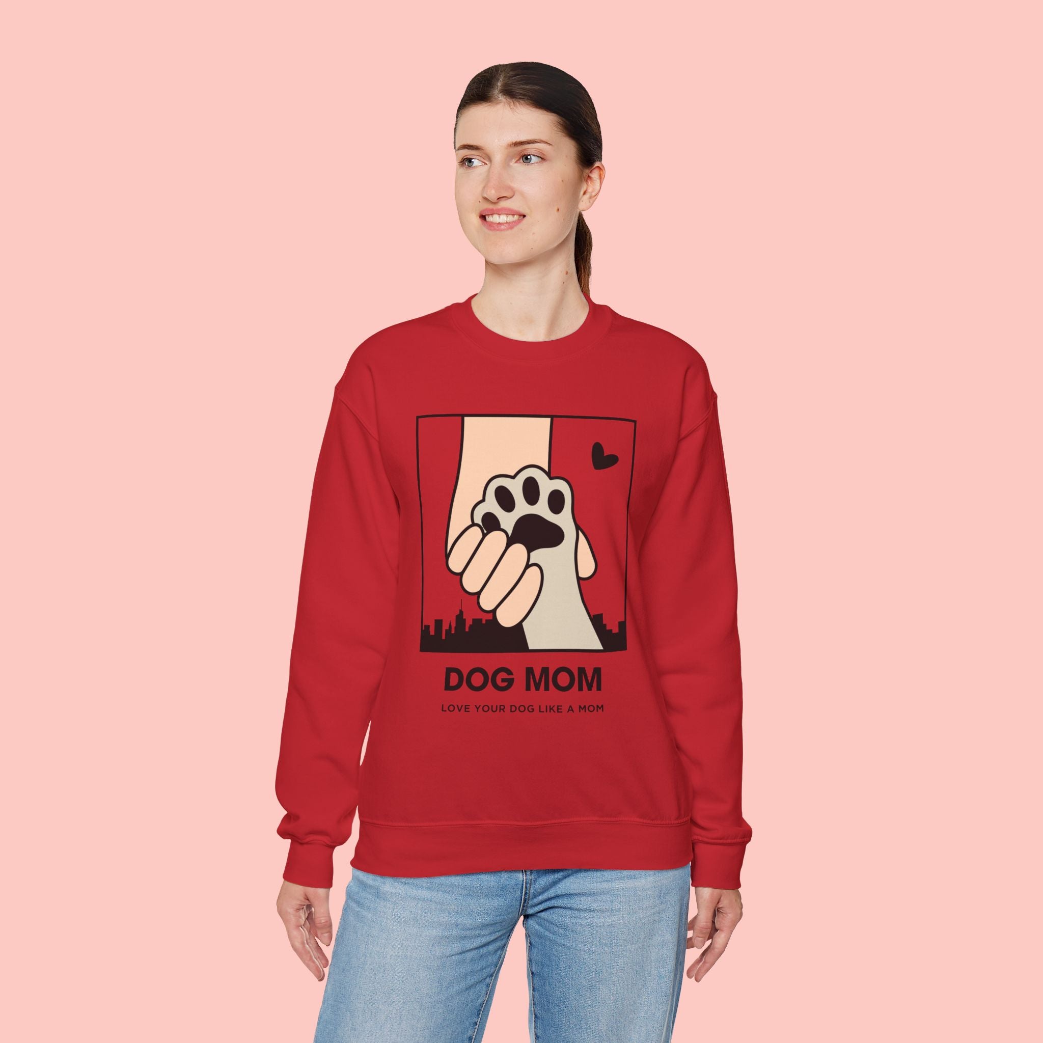 Dog Mom Crewneck Sweatshirt – Paw Hold Design