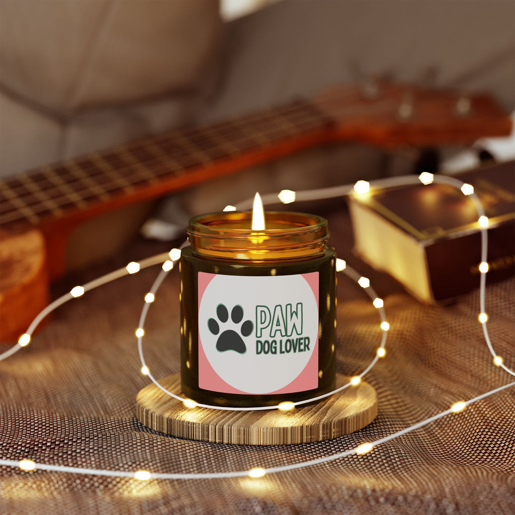 Dog Lover Paw Scented Candle — Coconut Apricot Wax (4oz & 9oz)