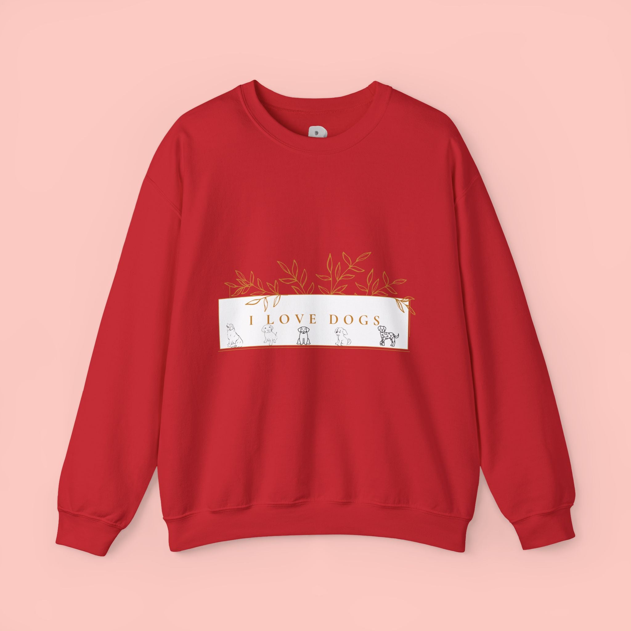 I Love Dogs Floral Crewneck Sweatshirt