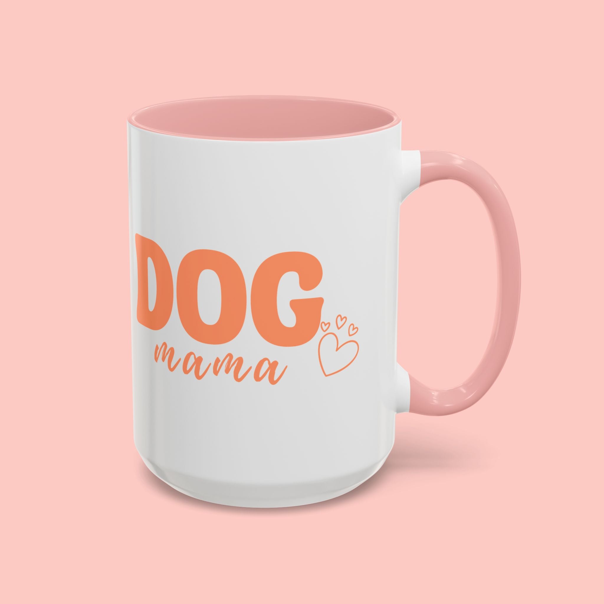 Dog Mama Coffee Mug — Cute Heart Accent Ceramic Mug (11/15 oz)