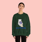 Dog Lover Crewneck Sweatshirt — "Love with my dog." Paw & Hold Graphic