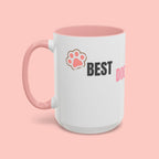 Dog Mom Coffee Mug — Best Dog Mom Ever Accent Ceramic Mug (11oz & 15oz)