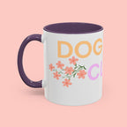 Dog Mom Club Accent Coffee Mug – Colorful Paw Print 11/15oz