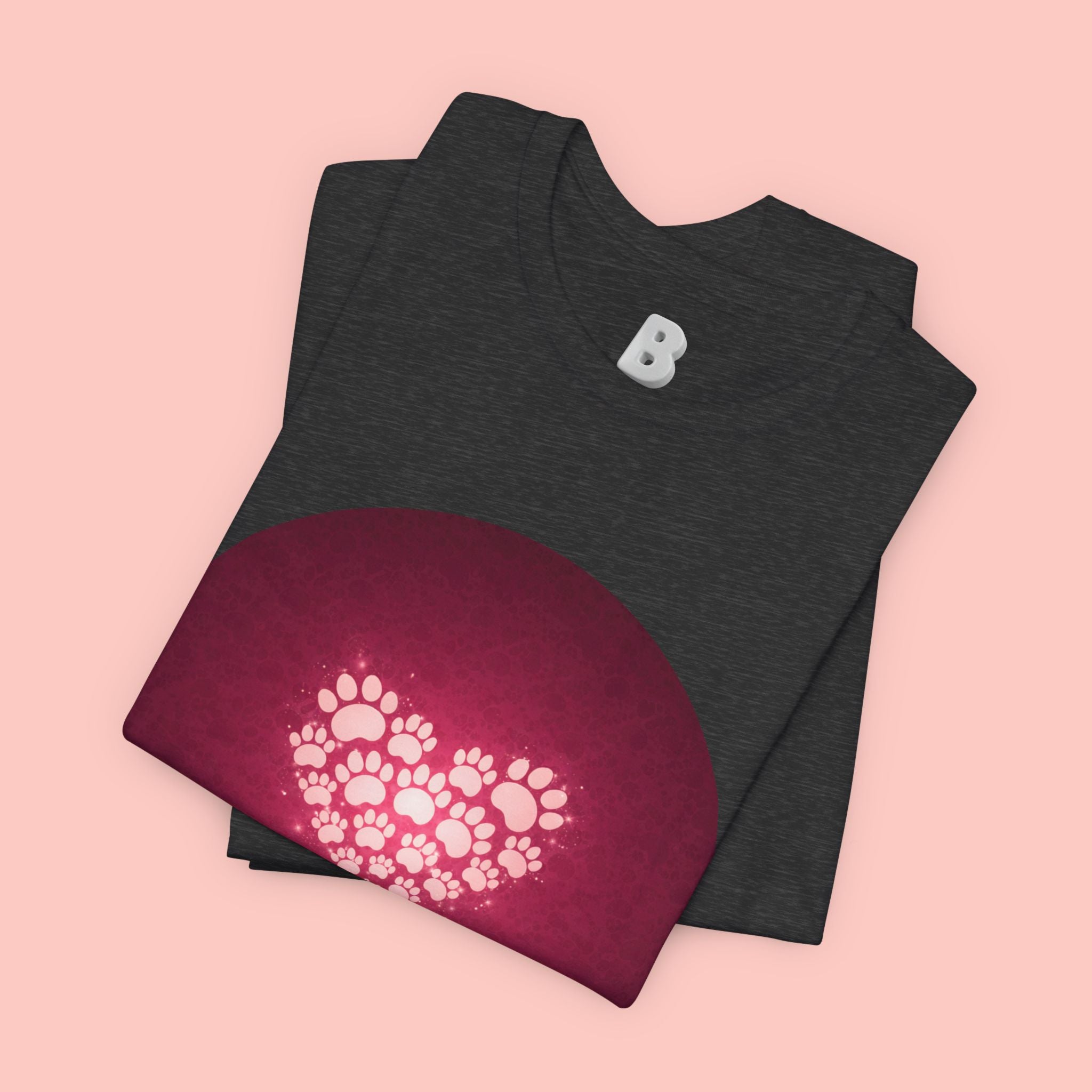 Paw Print Heart T‑Shirt — Cute Pet Lover Tee