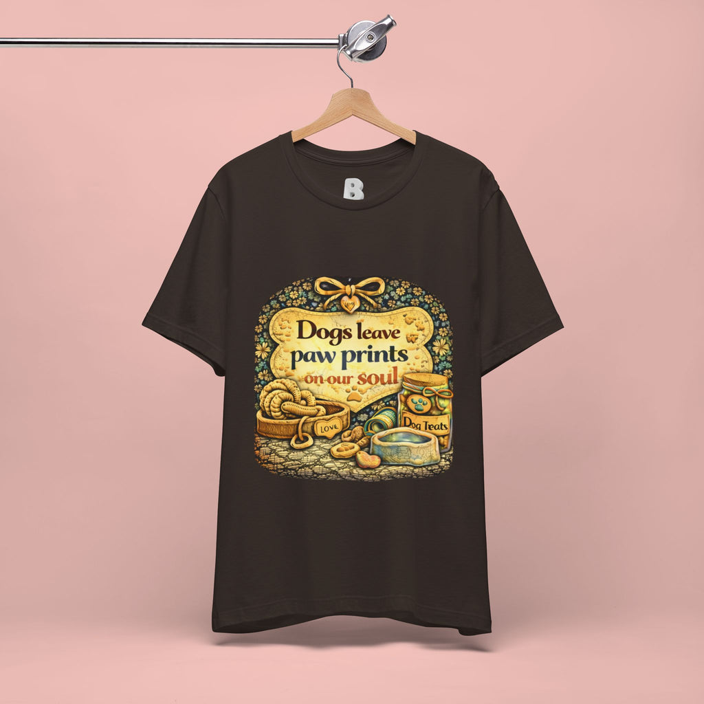 Dogs Leave Paw Prints Tee – Vintage Pet Lover T‑Shirt