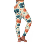 Pet Pattern High-Waisted Yoga Leggings — Paw Prints & Bones All-Over Print