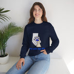 Dog Lover Crewneck Sweatshirt — "Love with my dog." Paw & Hold Graphic