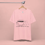 Coffee With My Dog T‑Shirt — Cute Minimalist Dog & Coffee Tee