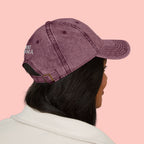Dog Mama Vintage Embroidered Cap — Washed Baseball Hat for Dog Lovers