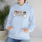 United By Bones Hoodie — Cute Cartoon Dogs Paw Bone Graphic Sweatshirt