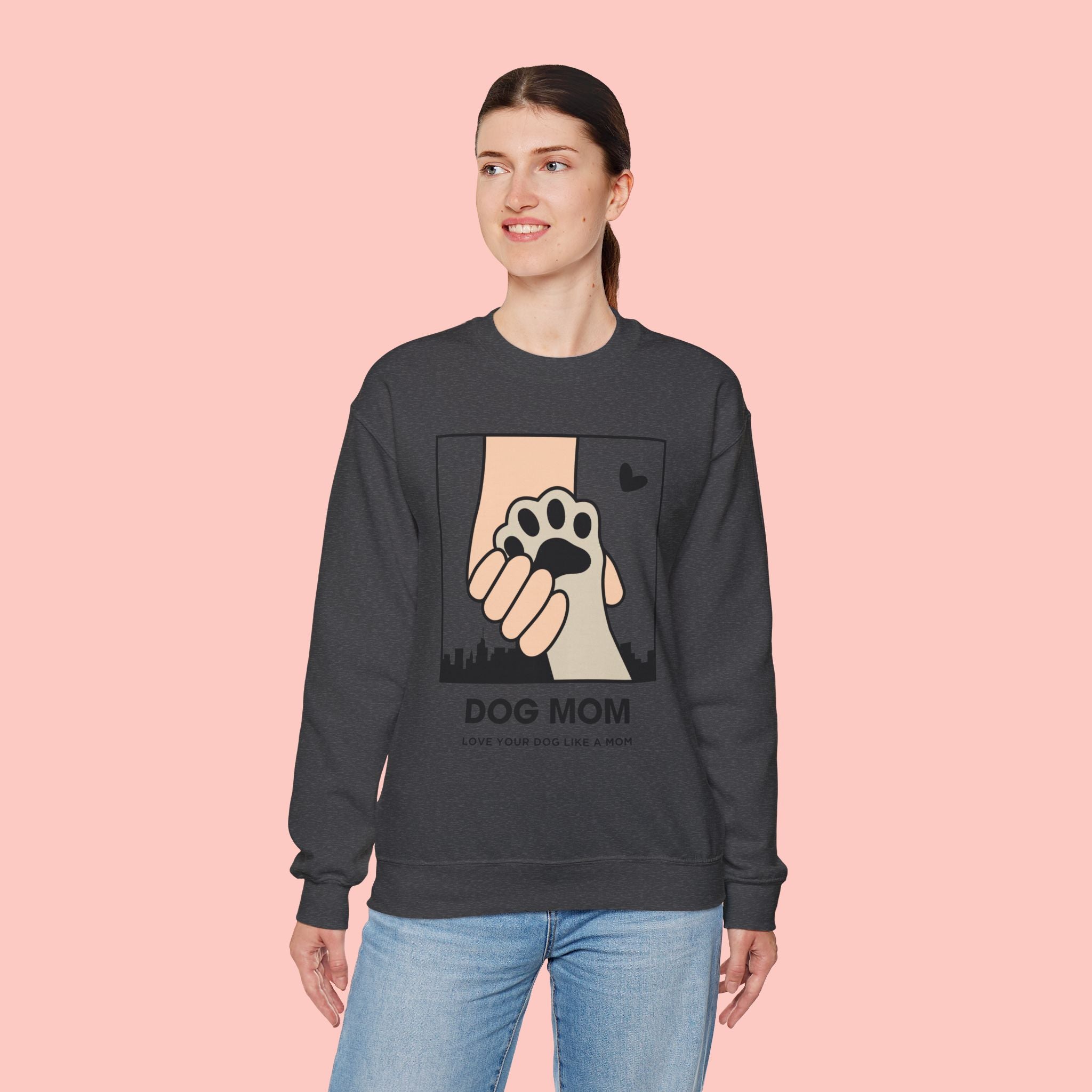 Dog Mom Crewneck Sweatshirt – Paw Hold Design