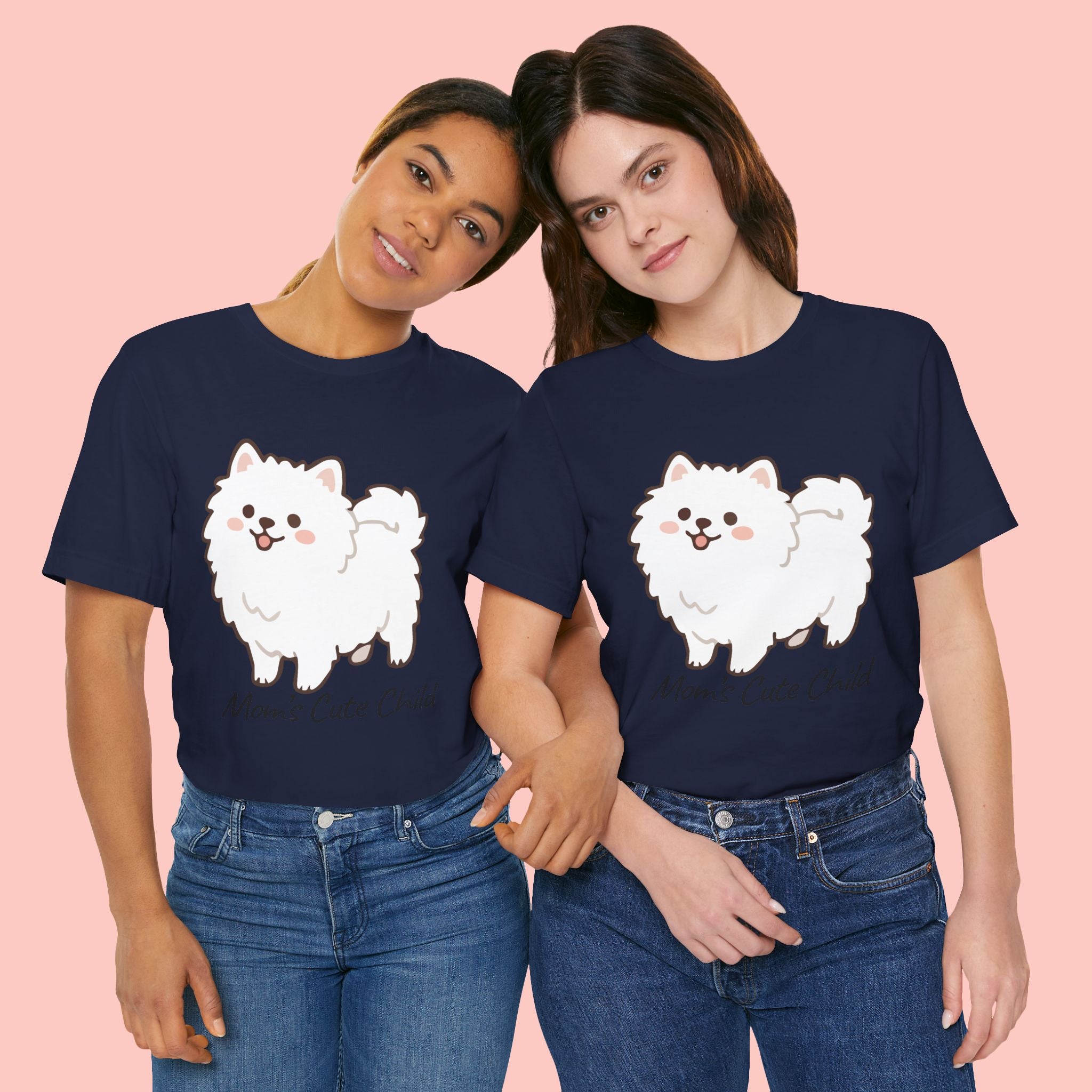 Cute Fluffy Pomeranian Tee — "Mom's Cute Child" Dog T-Shirt