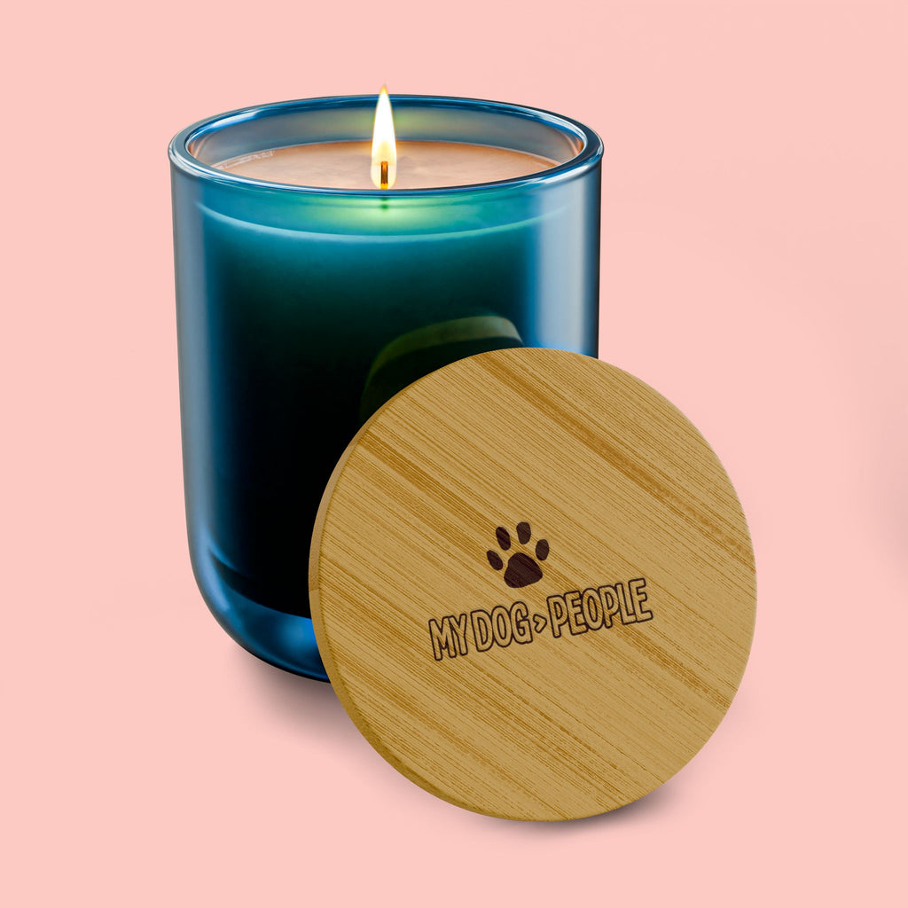 Engraved 14oz Scented Soy Candle — Personalized Wooden Lid Aromatherapy Candle