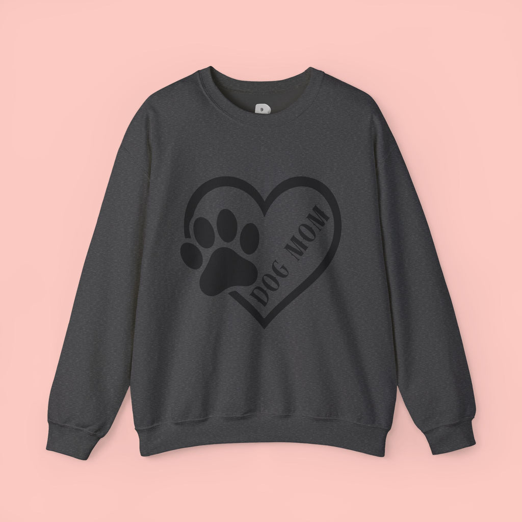 Dog Mom Heart Paw Crewneck Sweatshirt