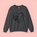 Dog Mom Heart Paw Crewneck Sweatshirt