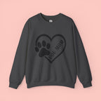 Dog Mom Heart Paw Crewneck Sweatshirt