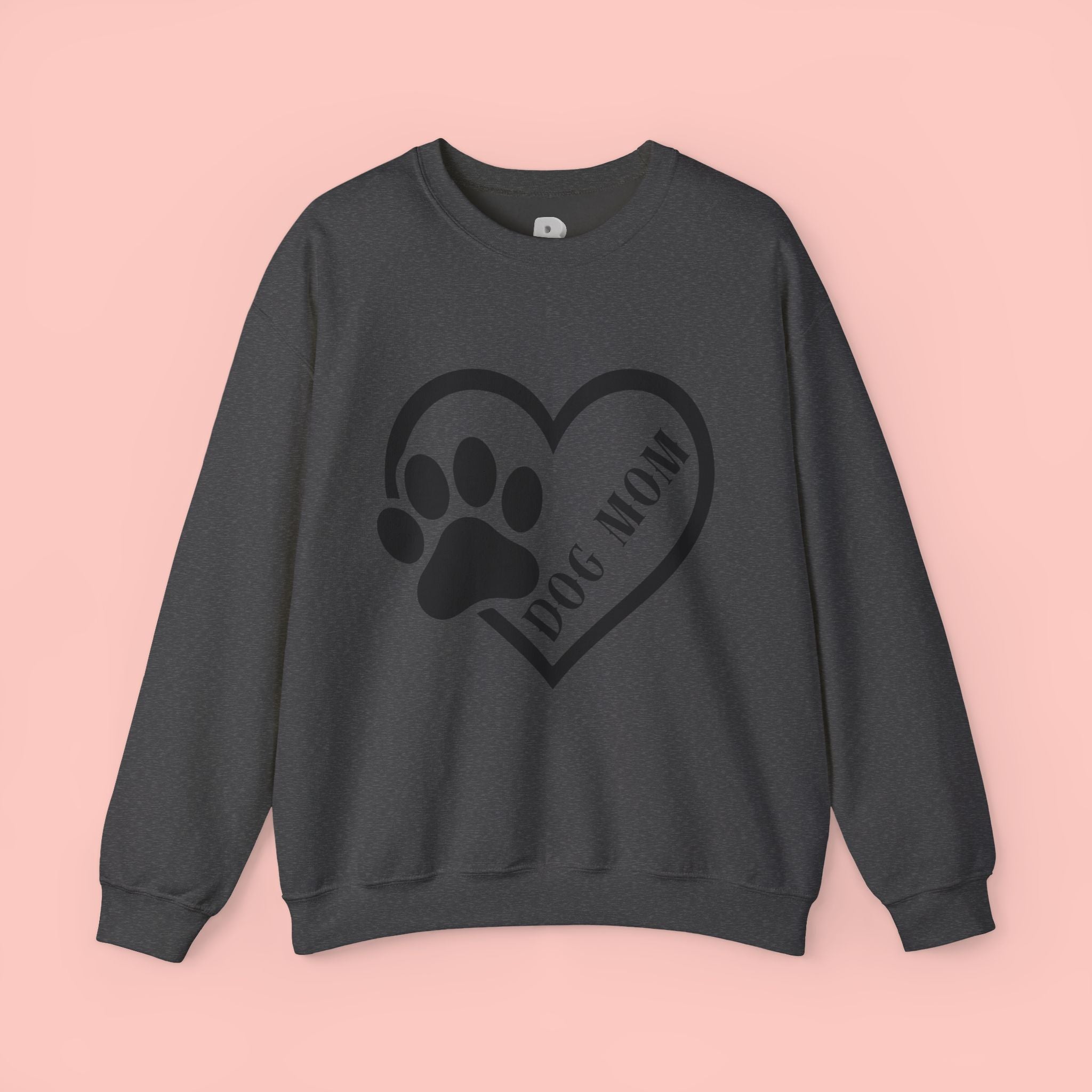 Dog Mom Heart Paw Crewneck Sweatshirt
