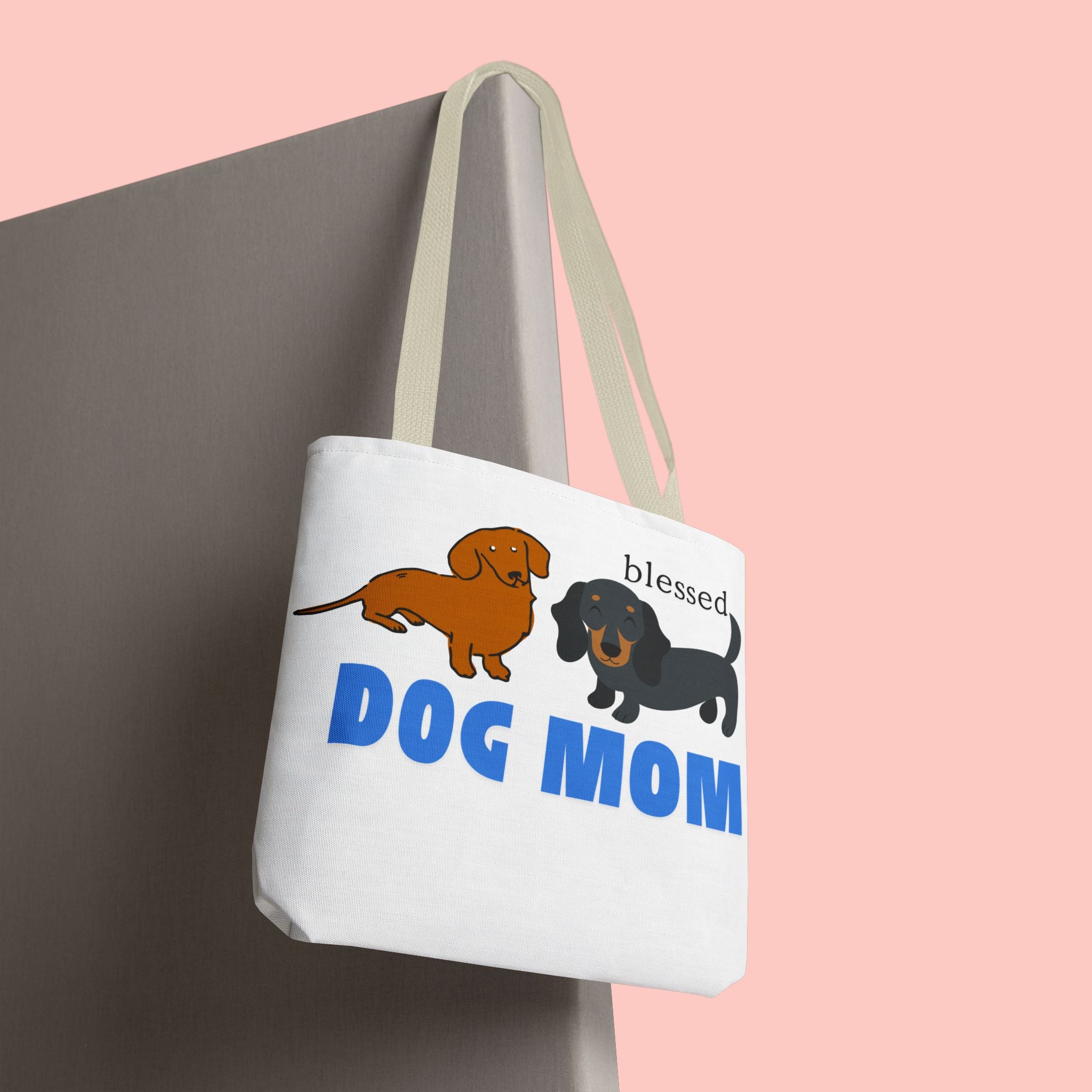 Dog Mom Tote Bag — Blessed Dachshund Design