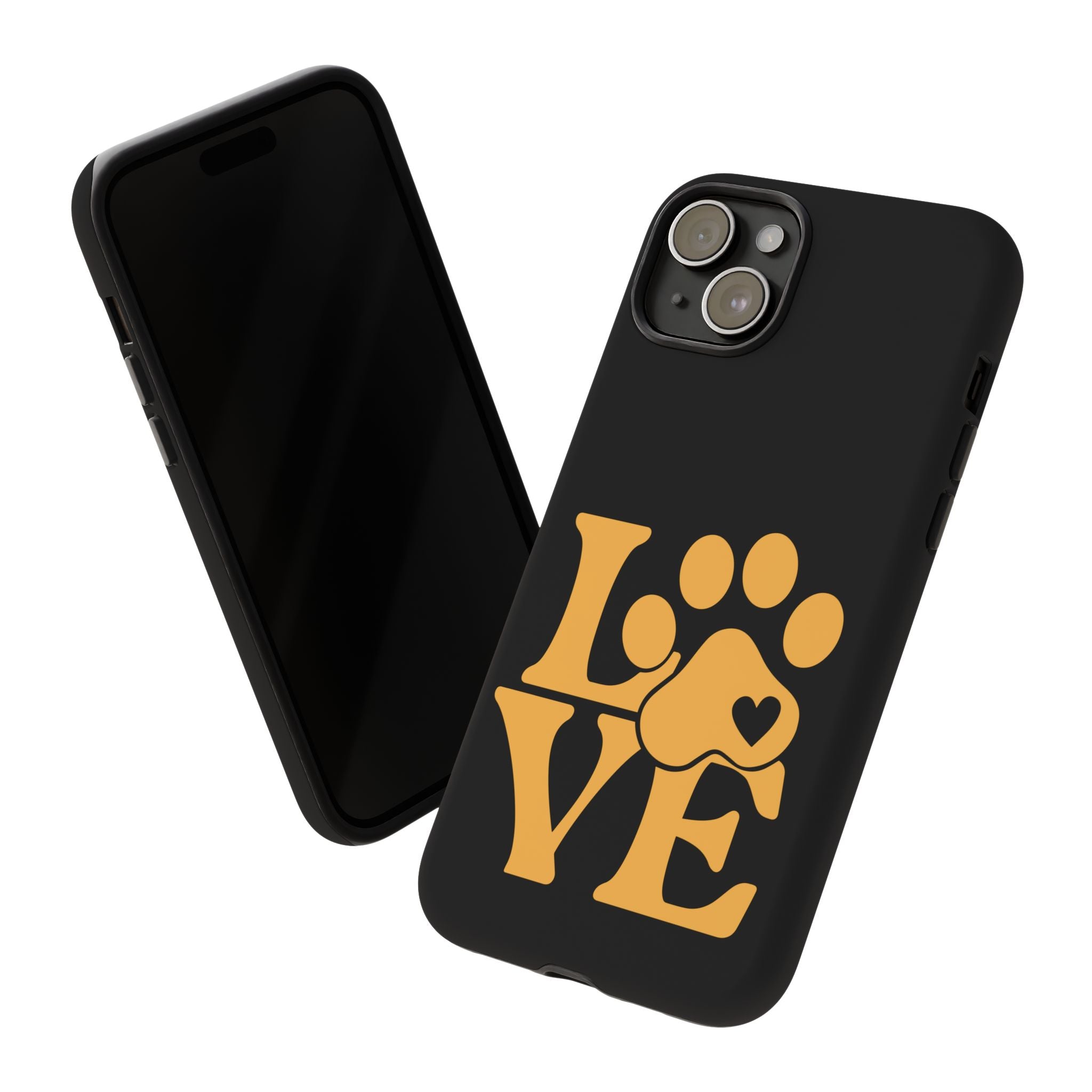 Phone Case — LOVE Paw Print Design (Pet Lover Protective Case)