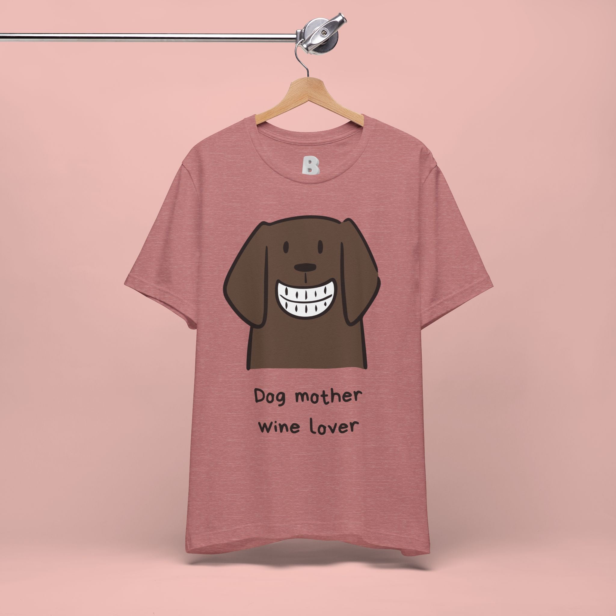 Dog Mother Wine Lover T-Shirt — Cute Cartoon Dog Graphic Tee